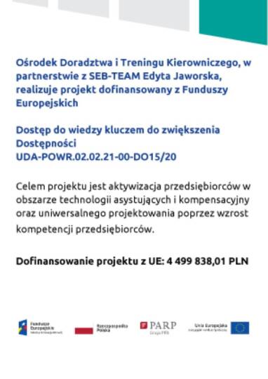 Plakat projekt dostępność